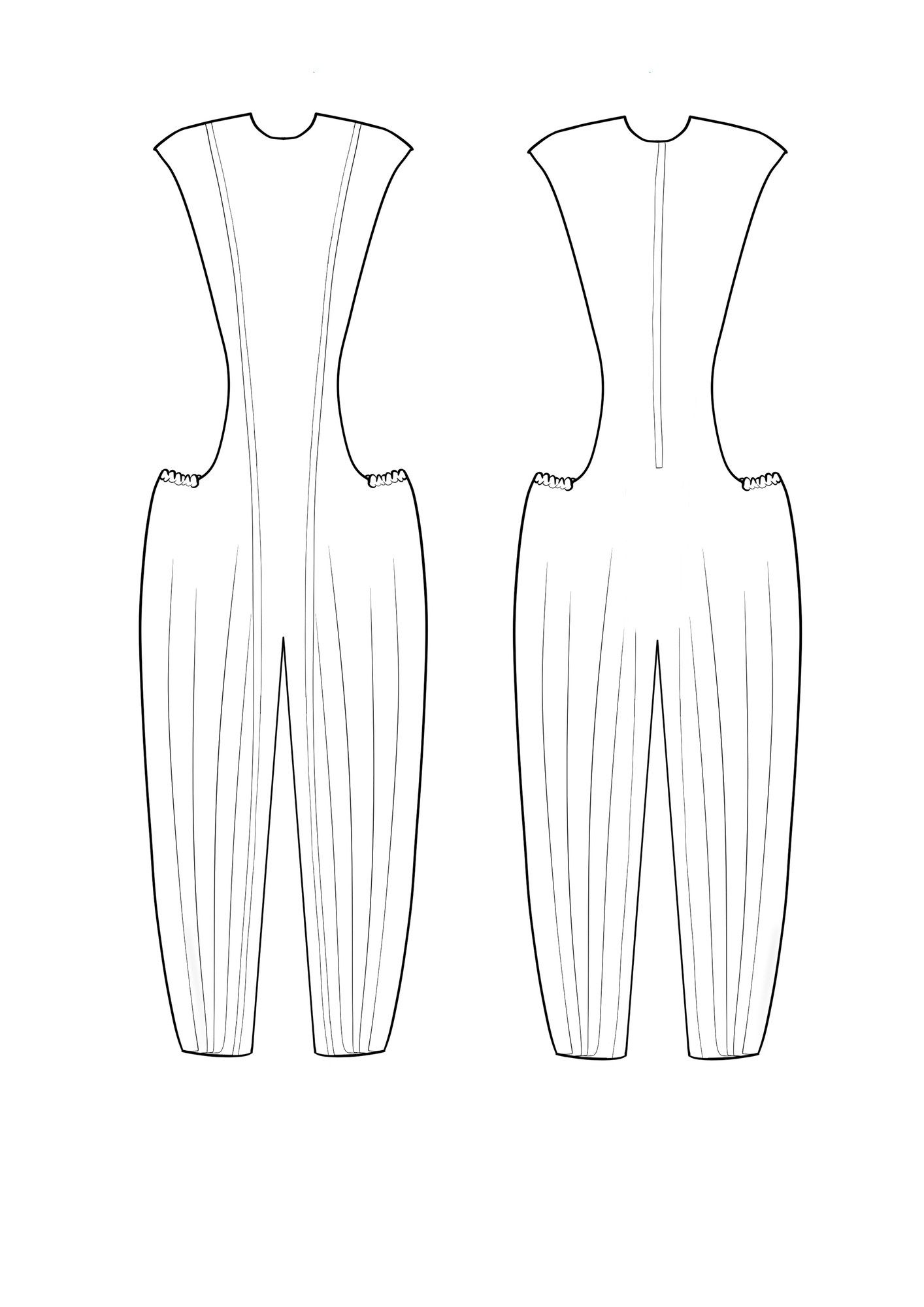 Technical flat of the trousers